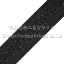 鬆緊帶矽膠止滑加工,透明雙波浪交疊滴膠加工