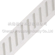 鬆緊帶矽膠止滑加工,灰色短條形滴膠加工