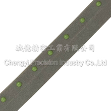 鬆緊帶矽膠止滑加工,綠色圓點滴膠加工