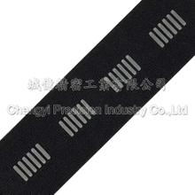 鬆緊帶矽膠止滑加工,灰色短條形滴膠加工