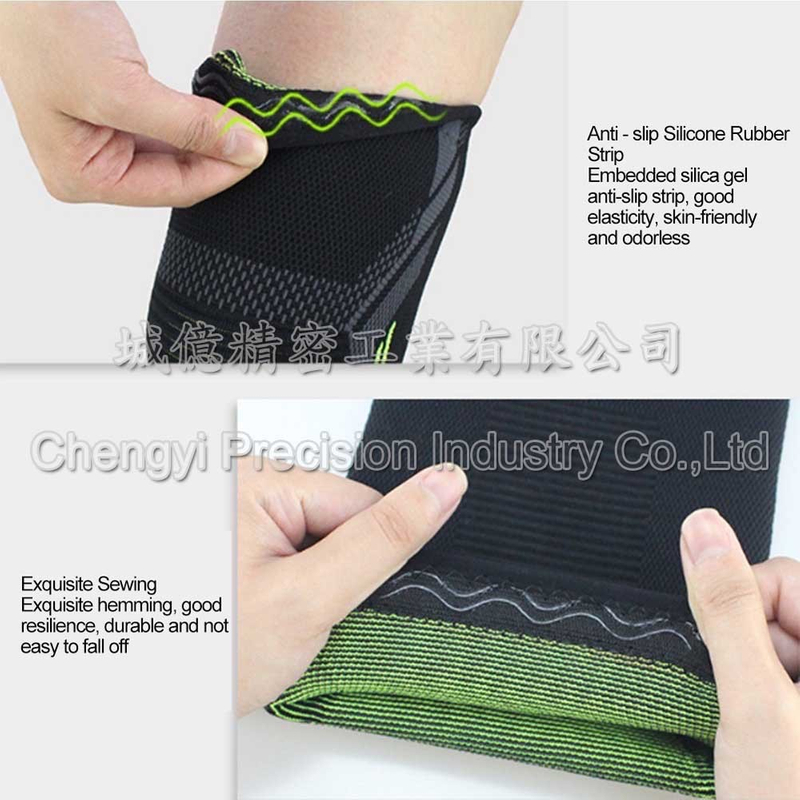 護膝透明矽膠雙波浪止滑加工